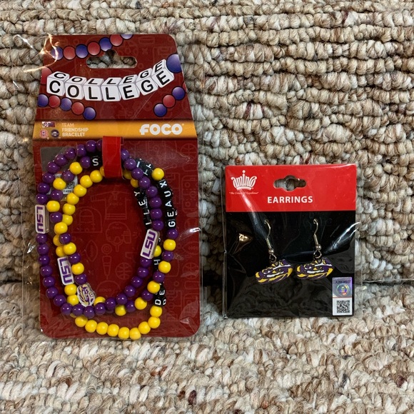 New LSU bracelet/earring set - Picture 1 of 4